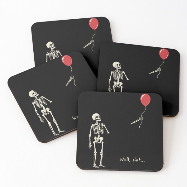 Item preview, Well Shit Skeleton Balloon Dark Humor Halloween designed and sold by Khescoiu.