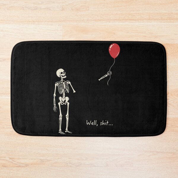 Item preview, Well Shit Skeleton Balloon Dark Humor Halloween designed and sold by Khescoiu.
