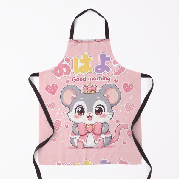 Item preview, Chibi Fancy Rat Japanese 'Good morning' design cute kawaii designed and sold by Vintage Designs +.