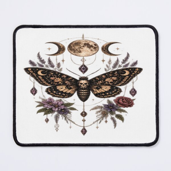Item preview, Mystical Skull Moth – Witchcore Moon & Dark Botanicals designed and sold by LosthopeCreations.