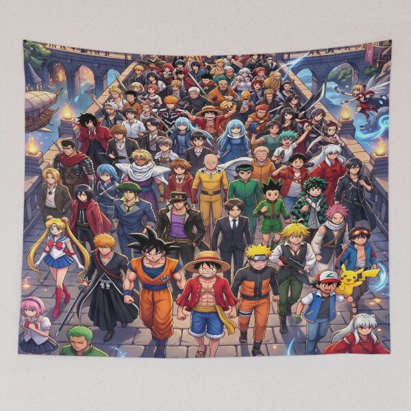 Item preview, Epic Journey of Legendary Heroes A Vibrant Alliance of Iconic Characters from Timeless Anime Worlds Uniting for an Adventure Beyond Imagination designed and sold by Matt_Smith.