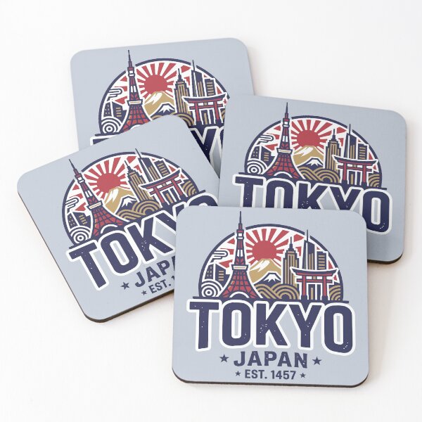 Item preview, Vintage Tokyo Japan Skyline & Mount Fuji Crest designed and sold by Amir Faysal.
