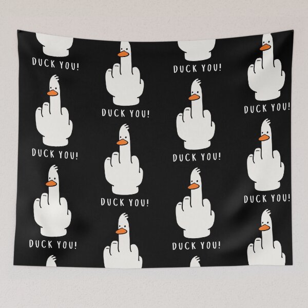 Item preview, Duck You Middle Finger Duck Meme | Funny Rude Goose Hand Art designed and sold by kuwagatamushi.