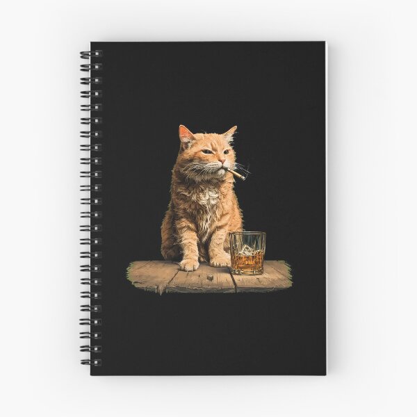 Item preview, Cool Smoking Cat with Whiskey Art designed and sold by OlyvieArt.