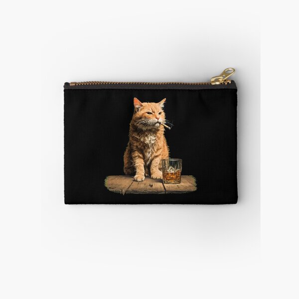 Item preview, Cool Smoking Cat with Whiskey Art designed and sold by OlyvieArt.