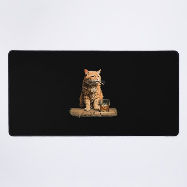 Item preview, Cool Smoking Cat with Whiskey Art designed and sold by OlyvieArt.