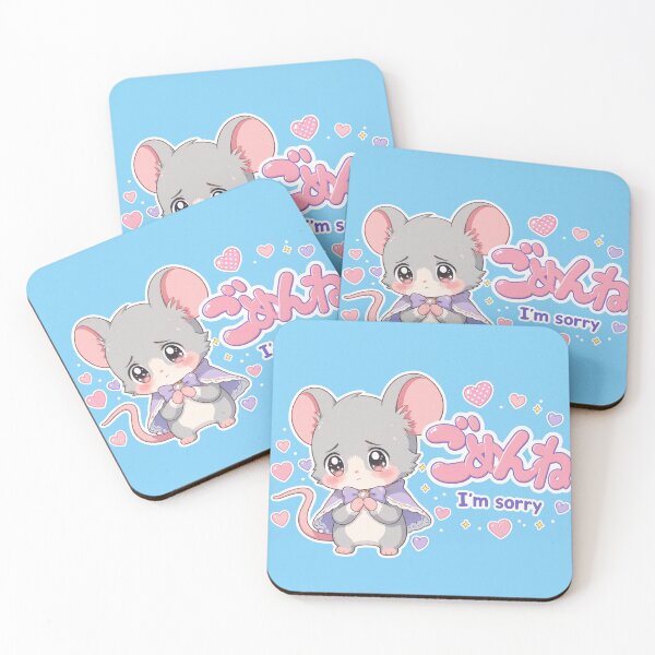 Item preview,  Chibi Fancy Rat Japanese 'I'm sorry' design cute kawaii designed and sold by Vintage Designs +.