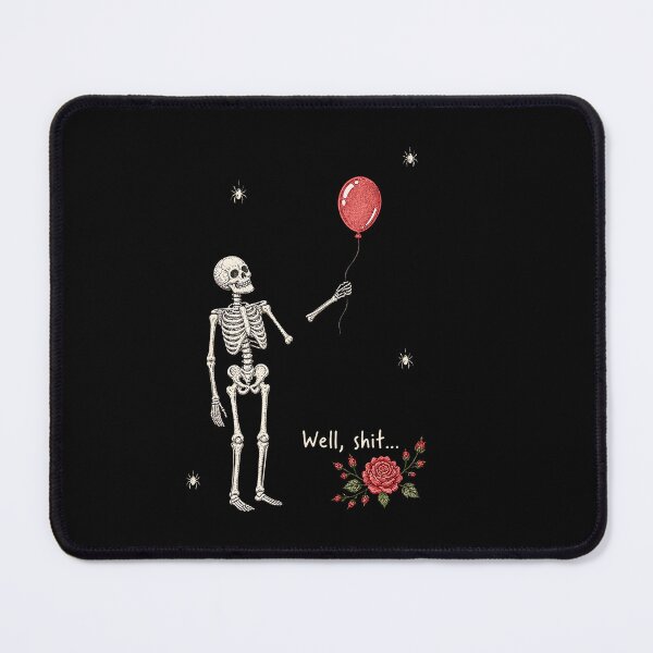 Item preview, Well Shit Skeleton Lost Balloon Halloween Meme designed and sold by Khescoiu.