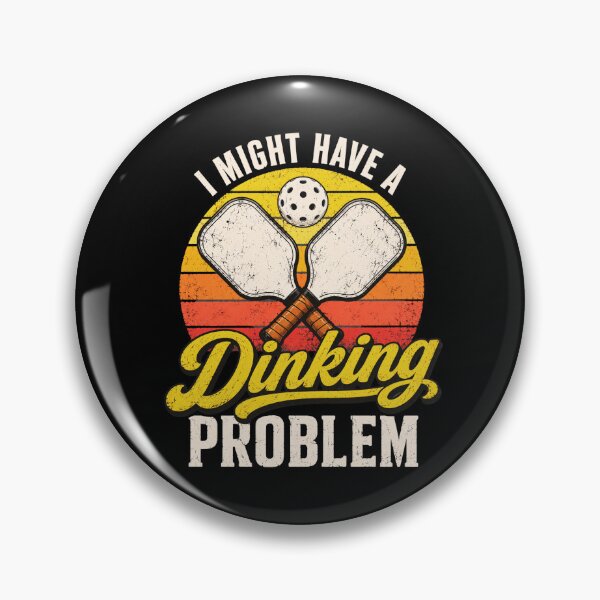 Artikelvorschau, Pickleball-Trinkproblem: Lustige Retro-Schlägergrafik entworfen und verkauft von ROUX-ART.