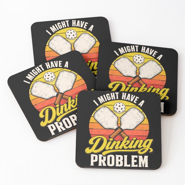 Item preview, Pickleball Drinking Problem Funny Retro Paddle Graphic designed and sold by ROUX-ART.