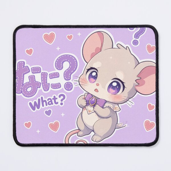 Item preview, Chibi Fancy Rat Japanese 'What?' design cute kawaii designed and sold by Vintage Designs +.