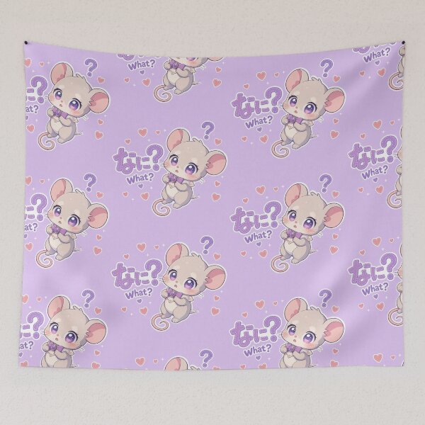Item preview, Chibi Fancy Rat Japanese 'What?' design cute kawaii designed and sold by Vintage Designs +.