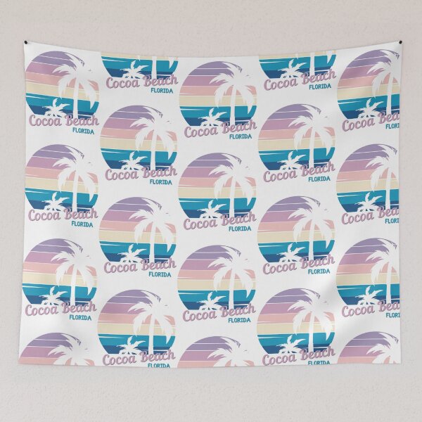 Item preview, Cocoa Beach - Vintage Tropical Sunset - Florida -Bioluminescent Beach designed and sold by wyli-eblow.