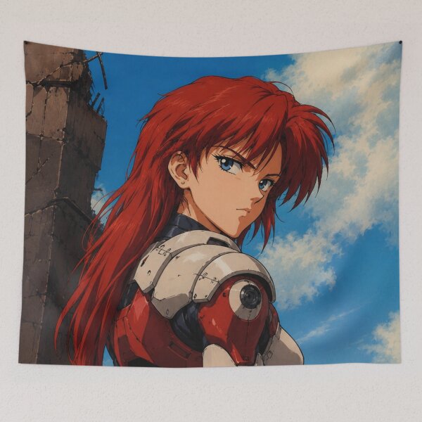 Item preview, 90s Anime Redhead Mecha Girl designed and sold by bapupa.