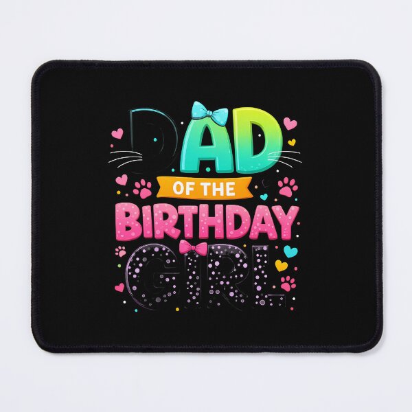 Item preview, Dad of the Birthday Girl Fun Typography Design designed and sold by OlyvieArt.