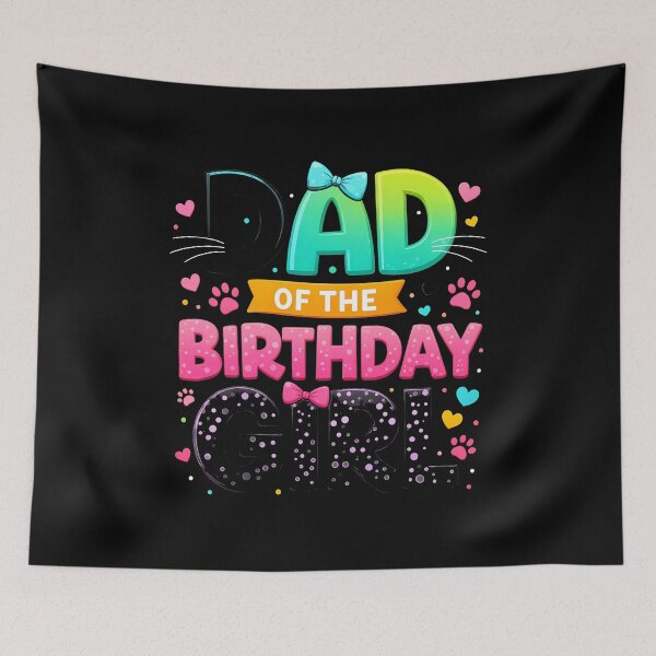Item preview, Dad of the Birthday Girl Fun Typography Design designed and sold by OlyvieArt.