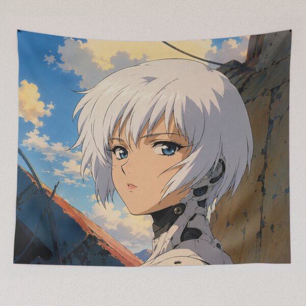 Item preview, 90s Anime White Mecha Girl designed and sold by bapupa.