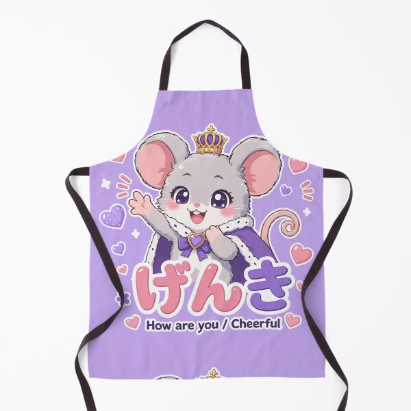 Item preview, Chibi Fancy Rat Japanese 'How are you cheeful?' design cute kawaii designed and sold by Vintage Designs +.
