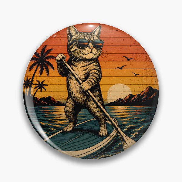 Item preview, Sunset Cat Paddleboarder designed and sold by Urbanksy.