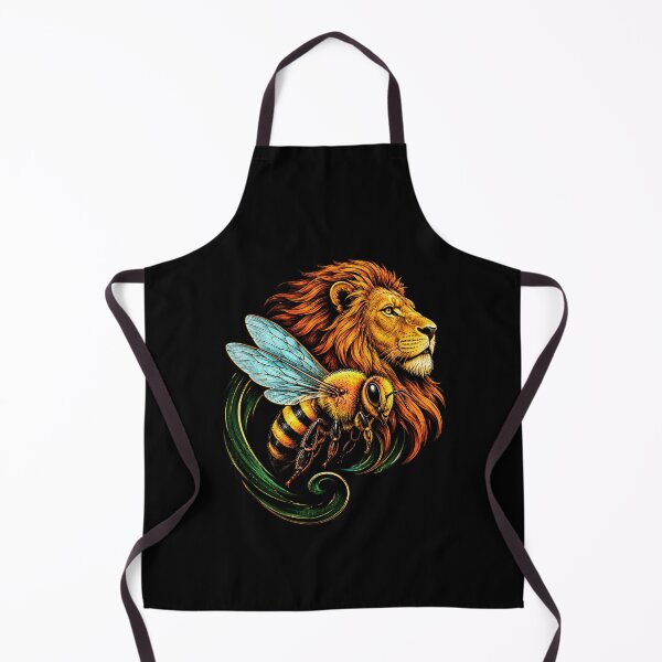 Item preview, Lion Bee Fusion Wildlife Illustration with Bold Color designed and sold by ROUX-ART.