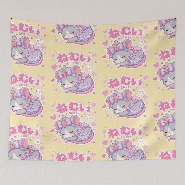 Item preview,  Chibi Fancy Rat Japanese 'sleepy' design cute kawaii designed and sold by Vintage Designs +.