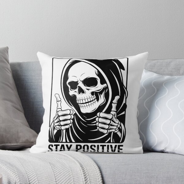 Item preview, Skull Stay Positive Skeleton Halloween Motivational T-Shirt designed and sold by KTY-NUSS.