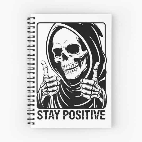 Item preview, Skull Stay Positive Skeleton Halloween Motivational T-Shirt designed and sold by KTY-NUSS.