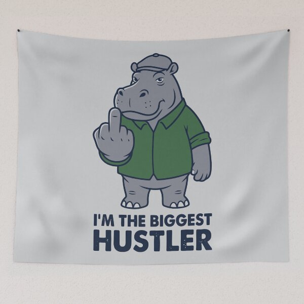 Item preview, I'm The Biggest Hustler Middle Finger Hippo designed and sold by Amir Faysal.