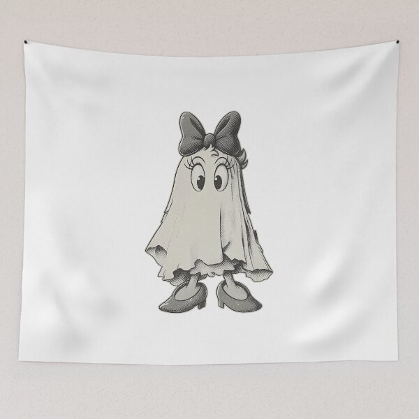 Item preview, Vintage Ghost Girl Halloween Cartoon Graphic T-Shirt Spooky Retro Haunted Tee designed and sold by RRMadeArt.