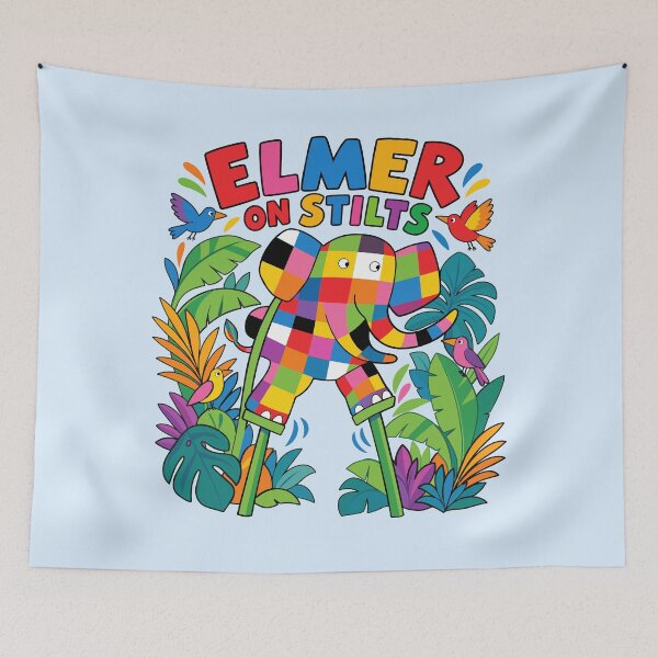 Item preview, Elmer on Stilts Jungle Adventure designed and sold by HappyToons Shop.