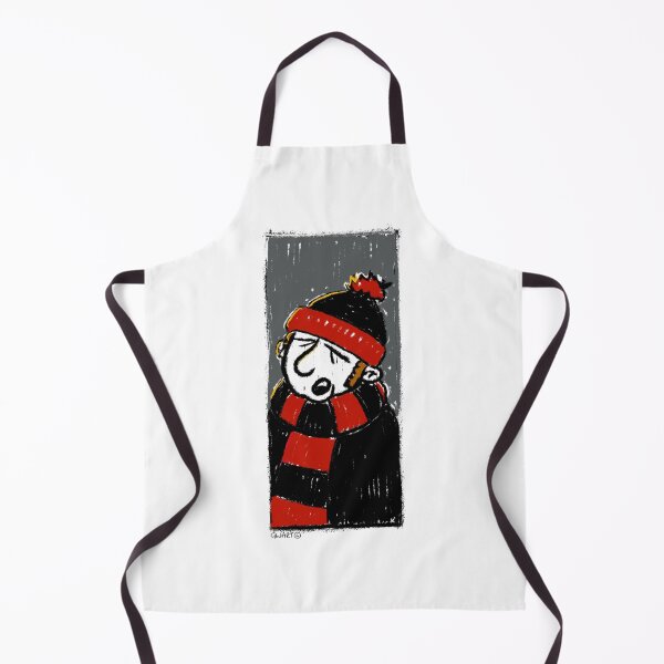 Item preview, Classic Football Fan Illustration | Footy Terrace Supporter | Red & Black  Scarf designed and sold by GWARTGB.