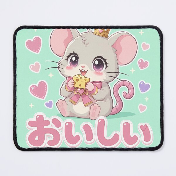 Item preview, Chibi Fancy Rat Japanese 'delicious' design cute kawaii designed and sold by Vintage Designs +.