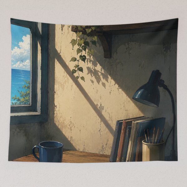 Item preview, Classic Anime Seaside Study Desk designed and sold by bapupa.