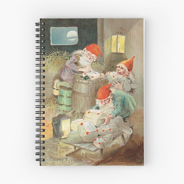 Item preview, Vintage Christmas Illustration - Swedish Jultomte Nisse Art by Jenny Nyström designed and sold by CulturalCurios.