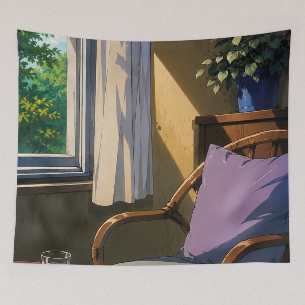 Item preview, Classic Anime Sunlit Reading Nook designed and sold by bapupa.