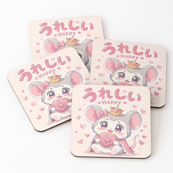 Item preview, Chibi Fancy Rat Japanese 'Happy' design cute kawaii designed and sold by Vintage Designs +.