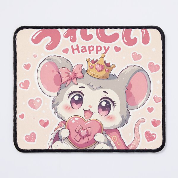 Item preview, Chibi Fancy Rat Japanese 'Happy' design cute kawaii designed and sold by Vintage Designs +.