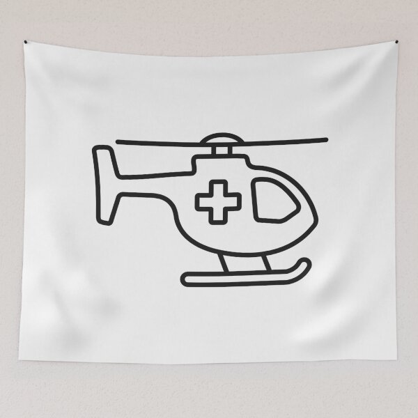 Aperçu de l'œuvre Medical Rescue Helicopter Line Icon créée et vendue par VectorForge Studio.