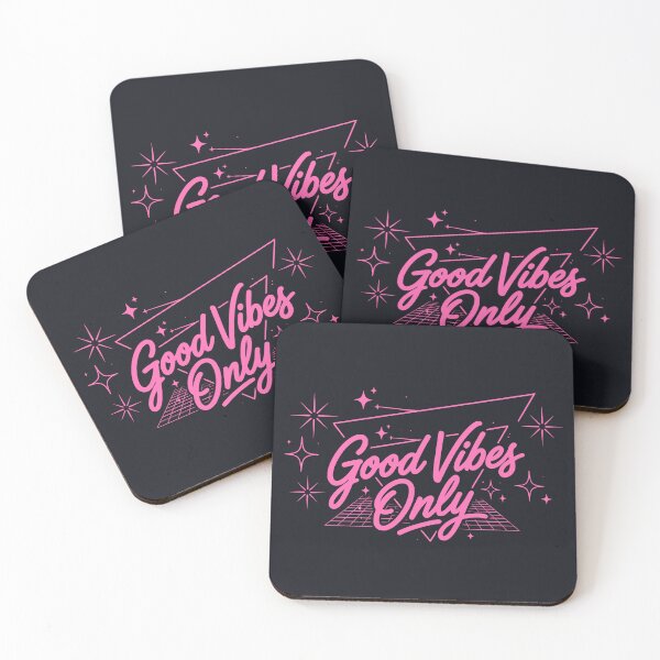 Item preview, Good Vibes Only (Neon Pink Text) - Synthwave Aesthetic & Retro 80s designed and sold by RetroNeon.