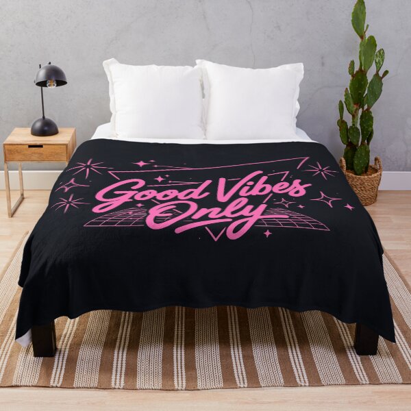 Item preview, Good Vibes Only (Neon Pink Text) - Synthwave Aesthetic & Retro 80s designed and sold by RetroNeon.