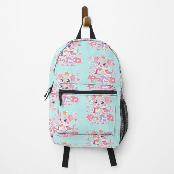 Item preview, Chibi Fancy Rat Japanese 'You did it!' design cute kawaii designed and sold by Vintage Designs +.