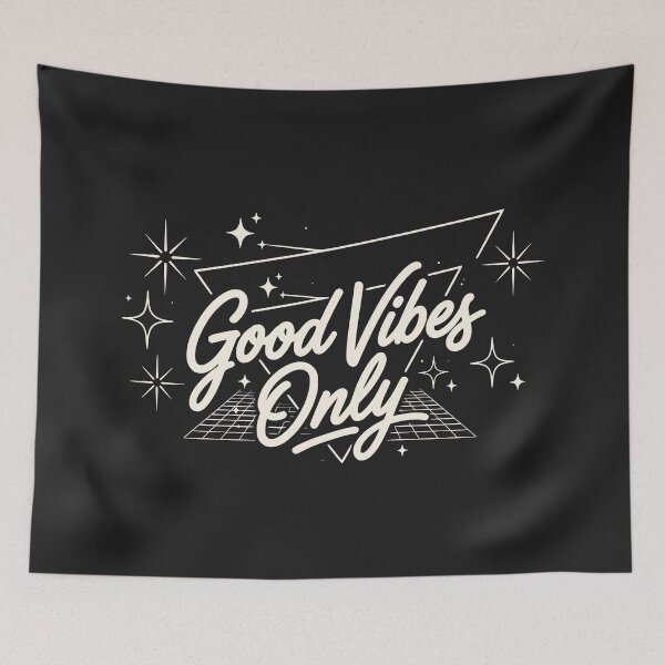Item preview, Good Vibes Only (Off-White Text) - Retro 80s Retrowave Typography designed and sold by RetroNeon.