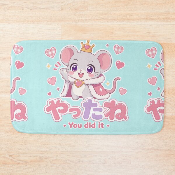 Item preview, Chibi Fancy Rat Japanese 'You did it!' design cute kawaii designed and sold by Vintage Designs +.