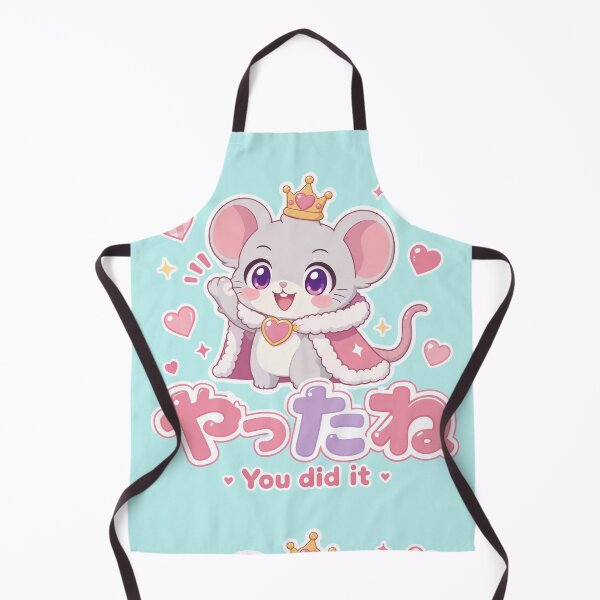 Item preview, Chibi Fancy Rat Japanese 'You did it!' design cute kawaii designed and sold by Vintage Designs +.