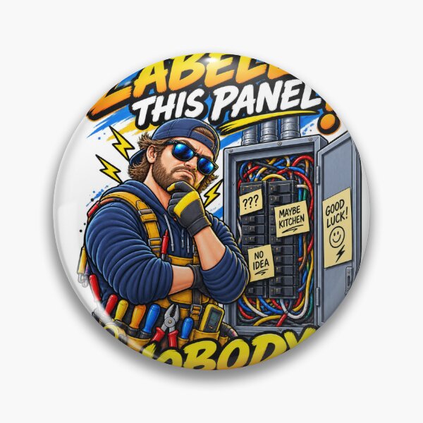Item preview, Who Labeled This Panel – Electrician Humor designed and sold by Qenlo.
