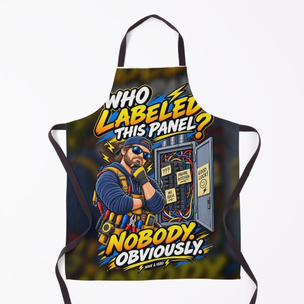 Item preview, Who Labeled This Panel – Electrician Humor designed and sold by Qenlo.