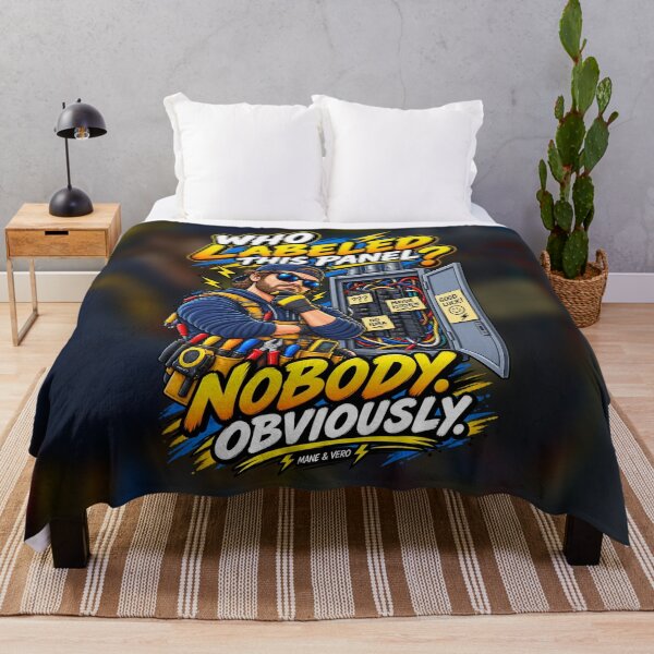 Item preview, Who Labeled This Panel – Electrician Humor designed and sold by Qenlo.
