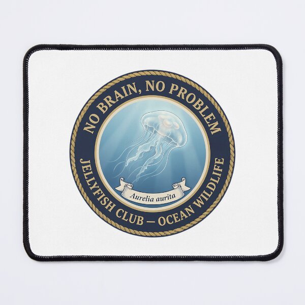 Item preview, No Brain No Problem Jellyfish Humor Badge designed and sold by wyli-eblow.