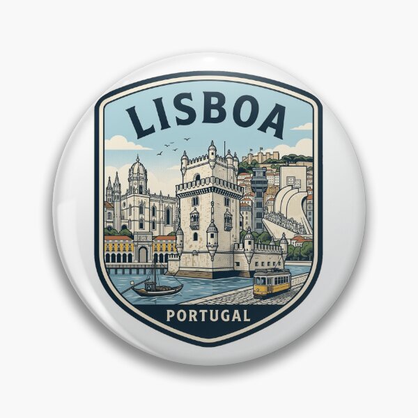 Item preview, Lisboa Portugal Vintage Travel Badge Illustration designed and sold by k3rstman1.