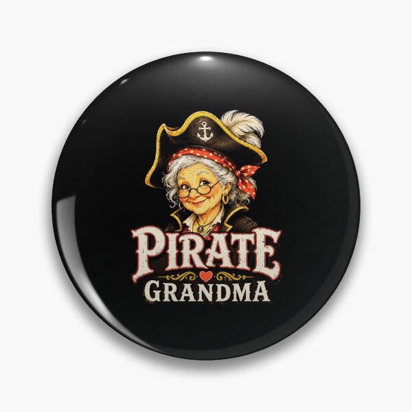 Item preview, pirate Grandma Funny Vintage Nautical Character Art designed and sold by ROUX-ART.